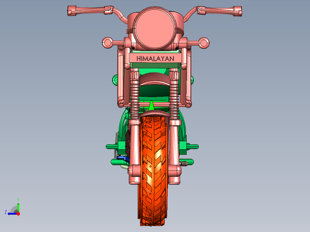 喜马拉雅探险摩托右视图