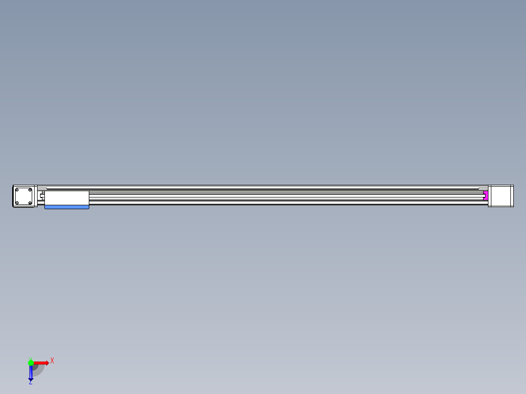威洛博LB.GB同步带传动--欧规系列GB8-L192-S1600-BL-P75-K俯视图