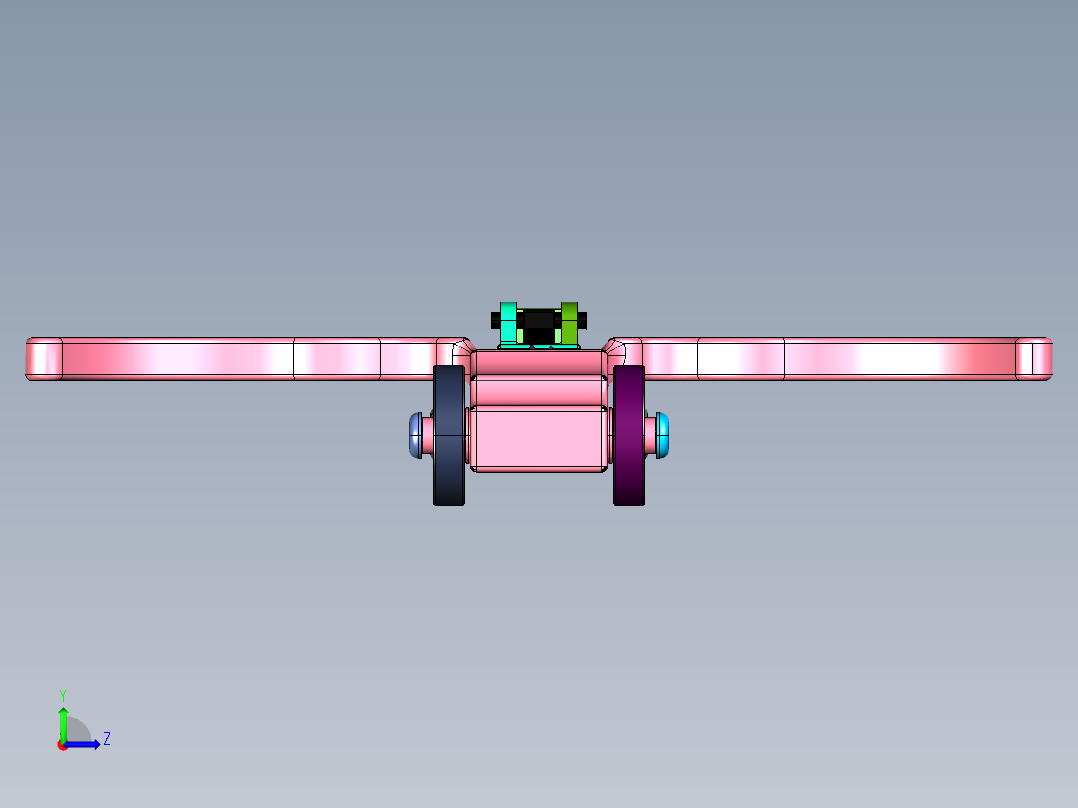 轮子移动巨弩达芬奇左视图