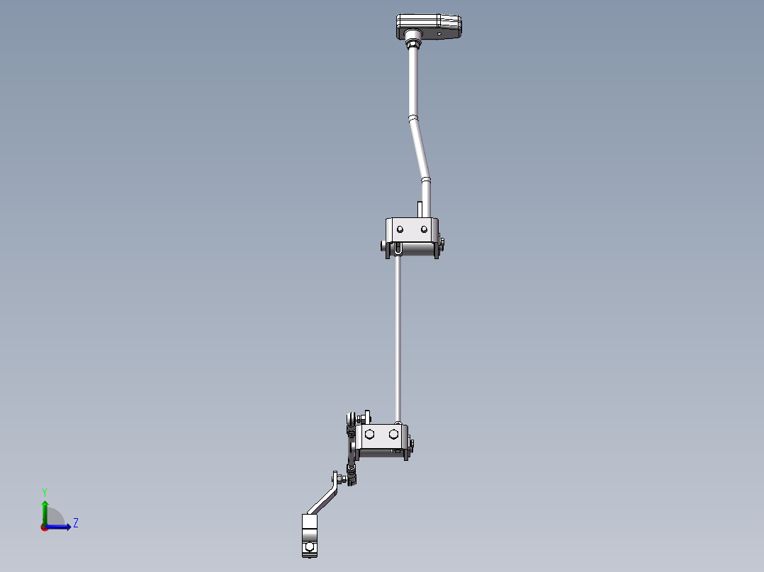 叉车之变速操作系统左视图