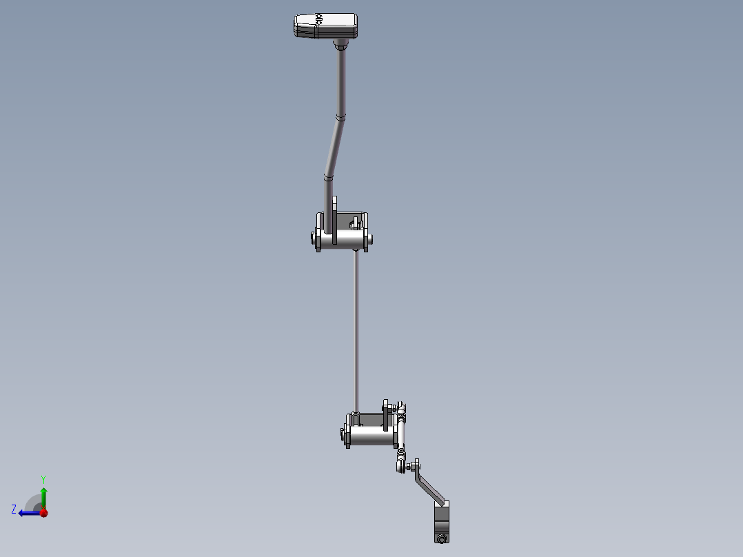 叉车之变速操作系统右视图