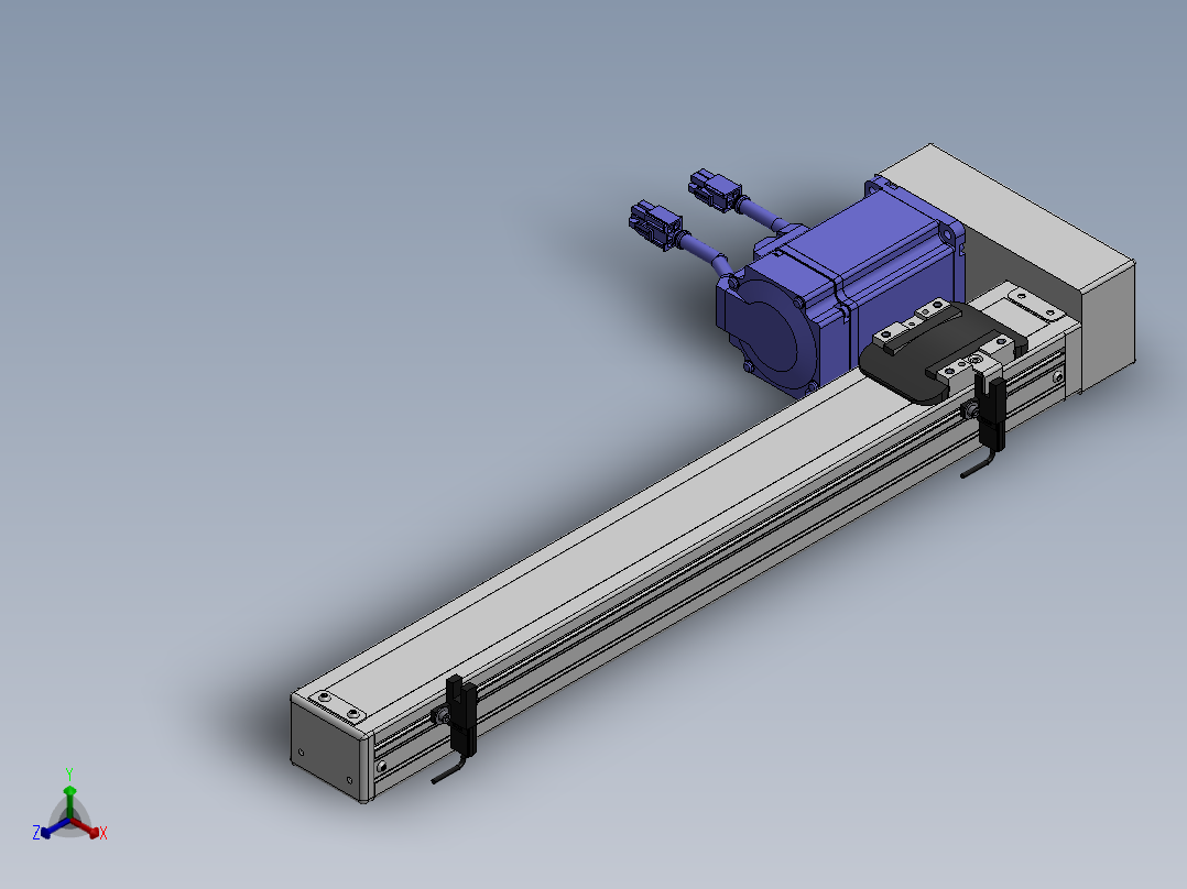 精密模组MY50-T10-350L-BL-P20B-C4-C正等轴测图