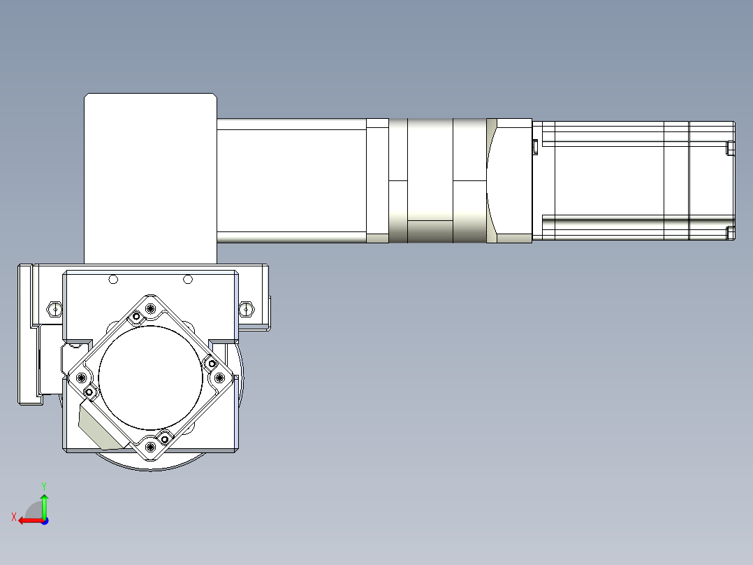 威洛博直线电机模组EB6ZR-L140-S840-LZ575K-Z575K-MS3后视图