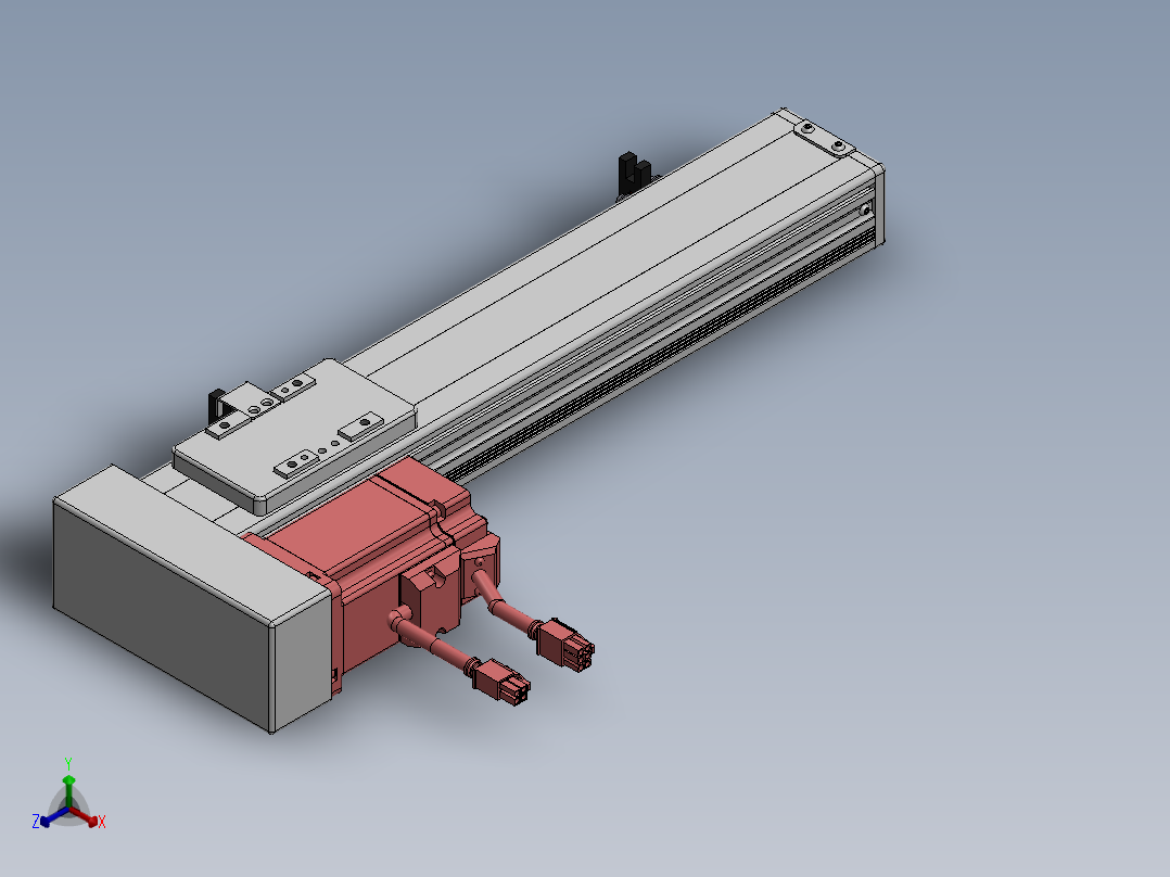 精密模组MY60-T10-250L-BL-P20B-C4-C正等轴测图
