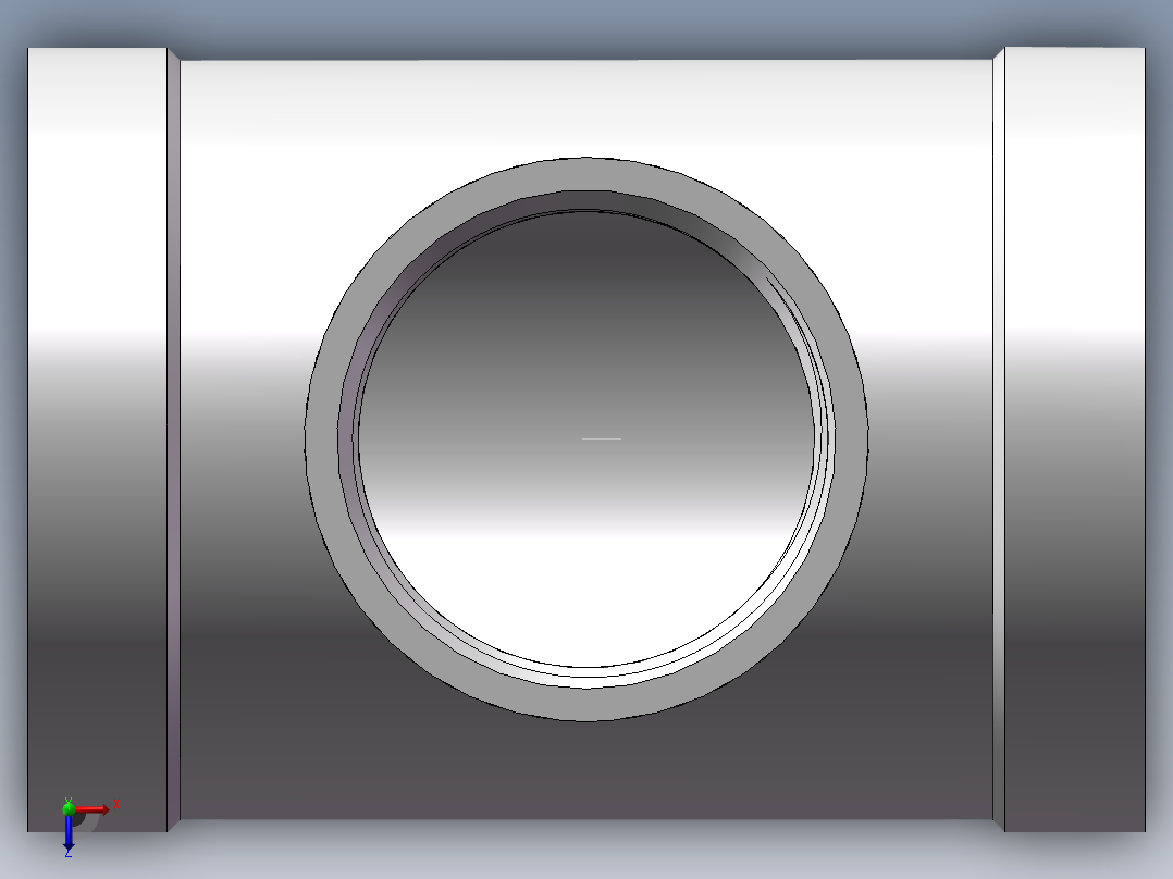 三通-异径 DN50-DN32俯视图