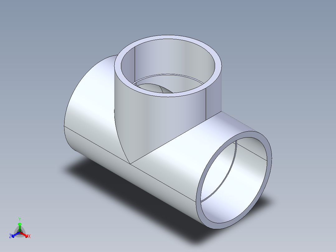 聚氯乙烯配件01-Sch80_Tee_SxSxS_801-060_6in主视图