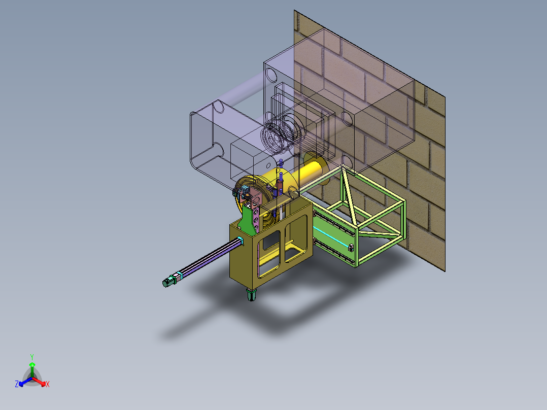 钢棒自动上料设备sw2020可编辑正等轴测图