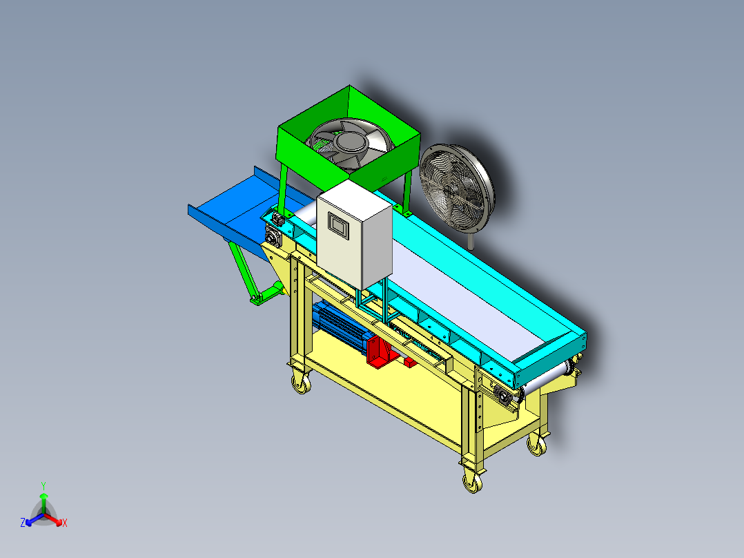 输送机螺旋压滤机主视图
