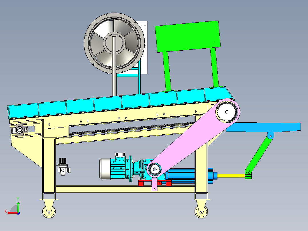 输送机螺旋压滤机后视图