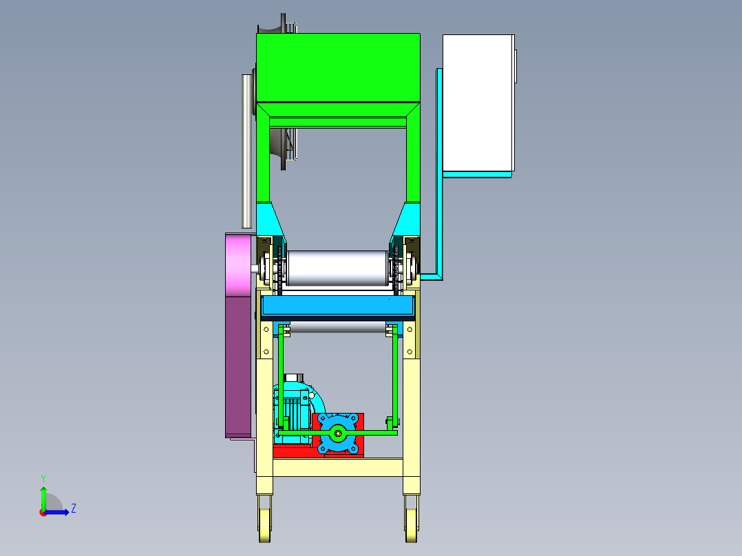 输送机螺旋压滤机左视图