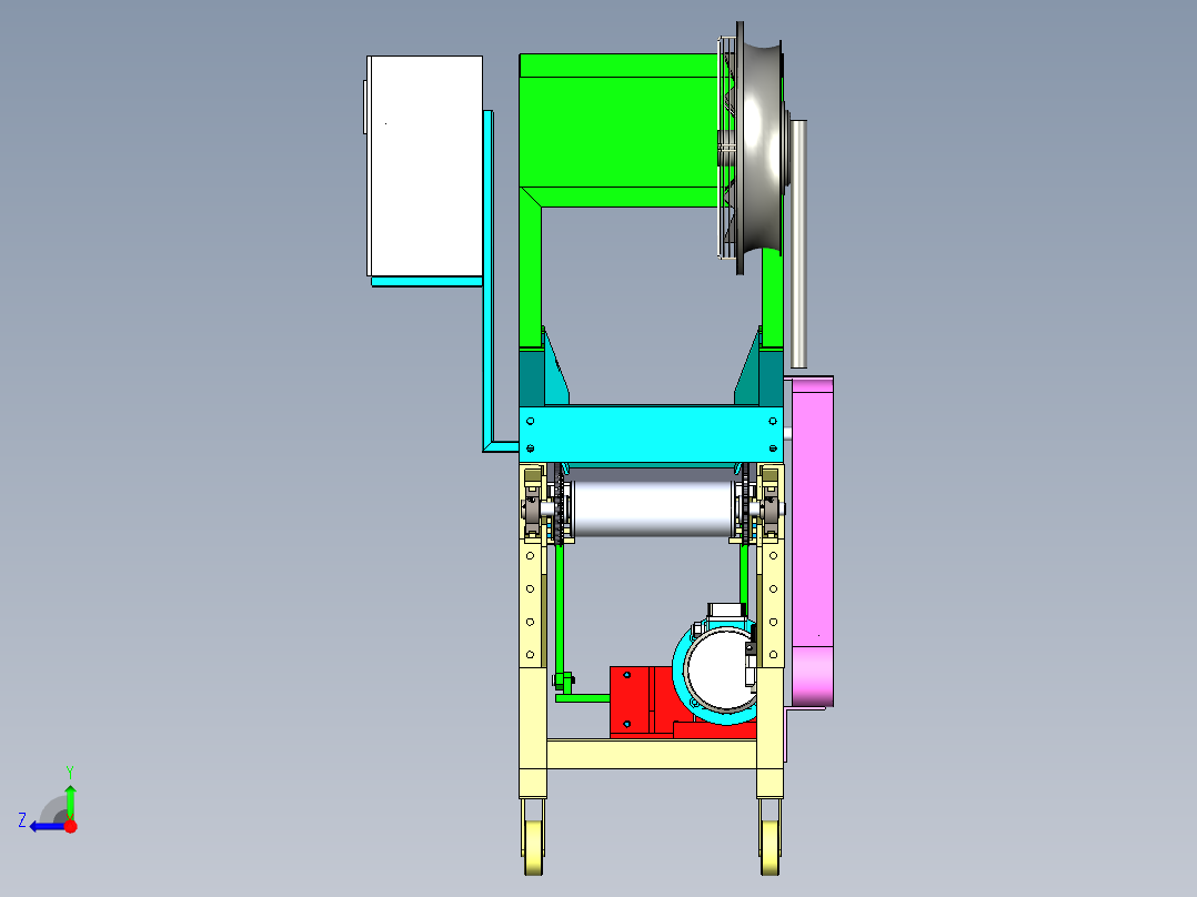 输送机螺旋压滤机右视图