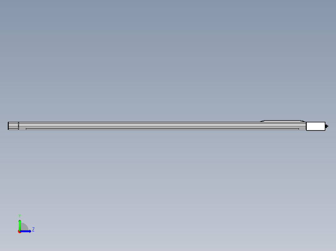 Toyo东佑达直线模组-M65-M-2000-L-M40-C4左视图