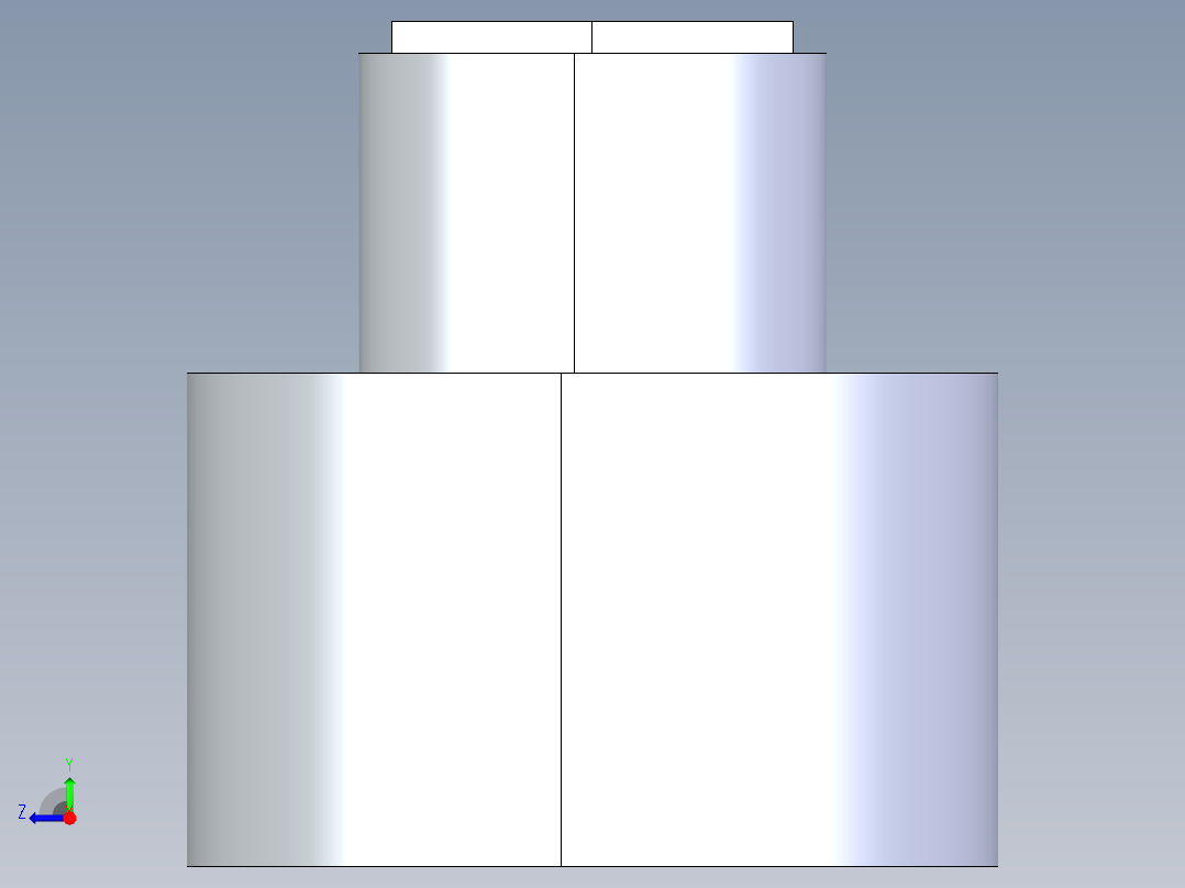 聚氯乙烯配件11A-Sch80_ReducerCoupling_SxS_829-247FB_2in x 0.5in右视图