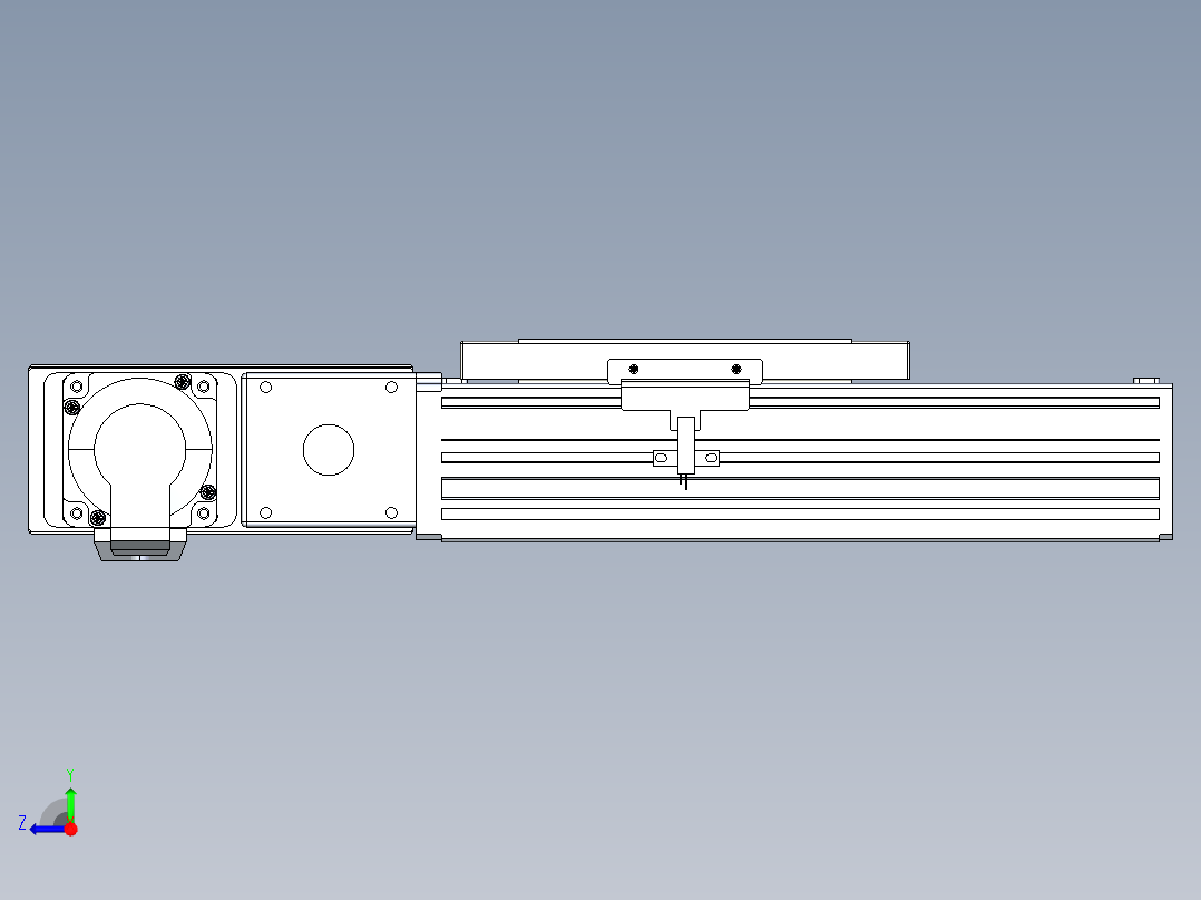 同步带全封闭直线模组TPA-HCB-120D-90-L50-ML-Y-P40-N3右视图