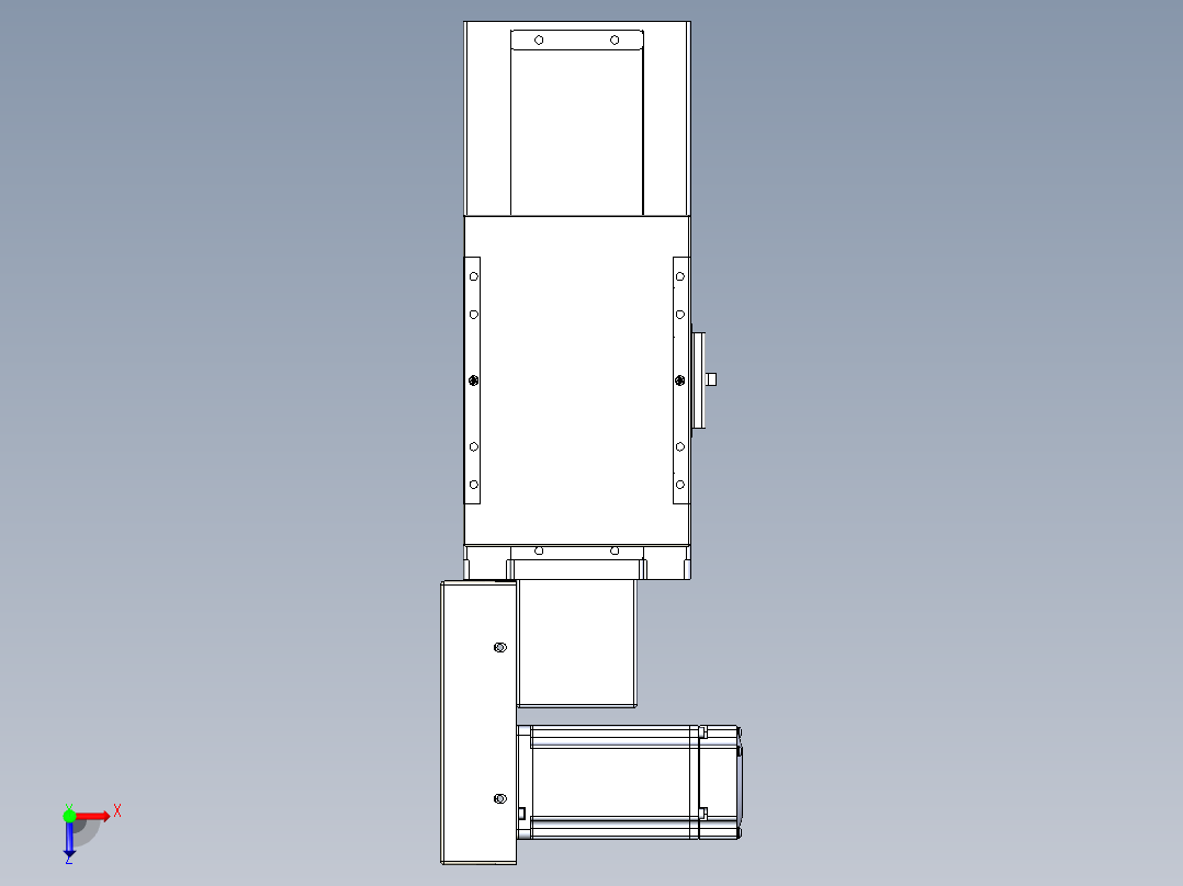 同步带全封闭直线模组TPA-HCB-120D-90-L50-ML-Y-P40-N3俯视图