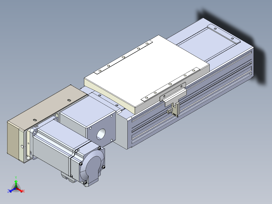 同步带全封闭直线模组TPA-HCB-120D-90-L50-ML-Y-P40-N3正等轴测图