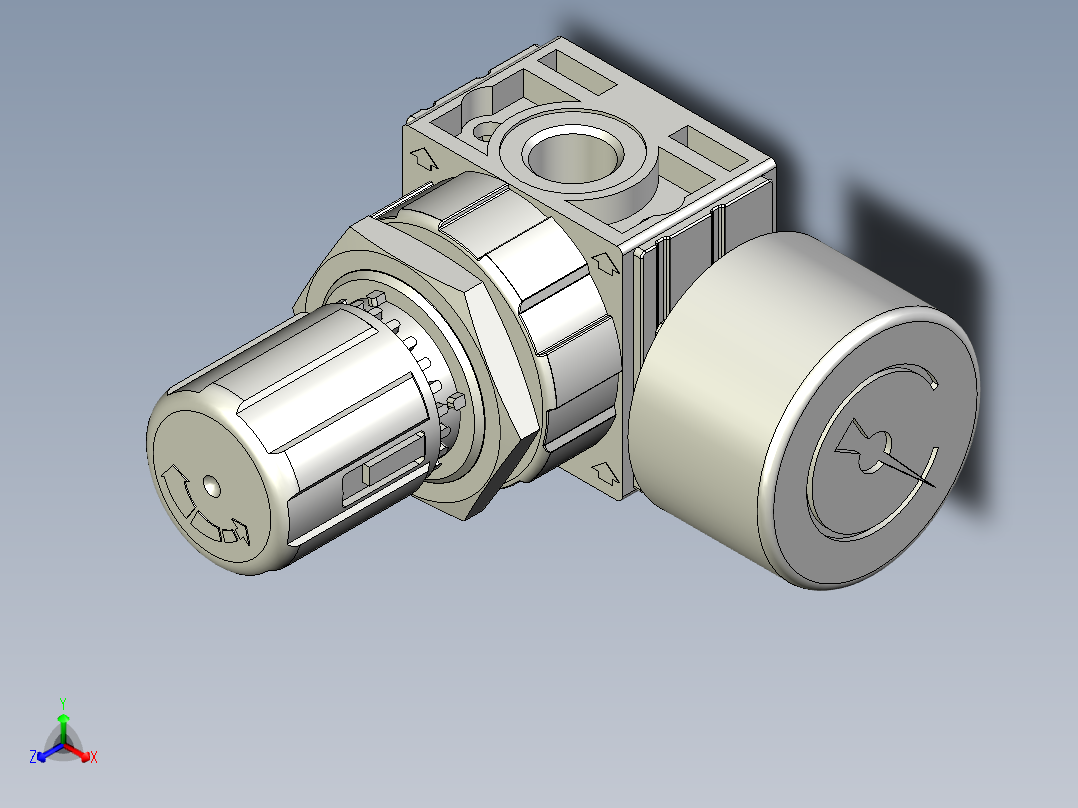 标准手动压力调节器P3L LITE FRL SYSTEM AIR PRESSURE REGULATORS - P3LR SERIES (12)主视图