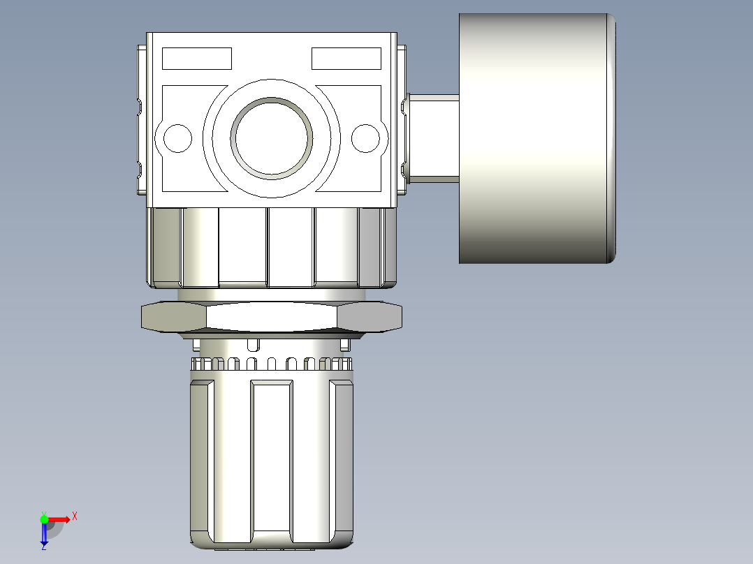 标准手动压力调节器P3L LITE FRL SYSTEM AIR PRESSURE REGULATORS - P3LR SERIES (12)俯视图
