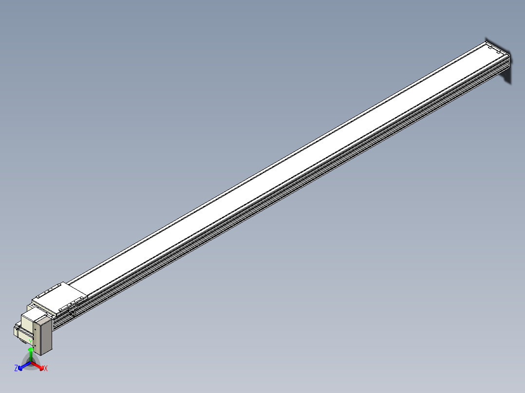 同步带全封闭直线模组TPA-HCB-14D-120-L2350-RP-C-P40-N3正等轴测图