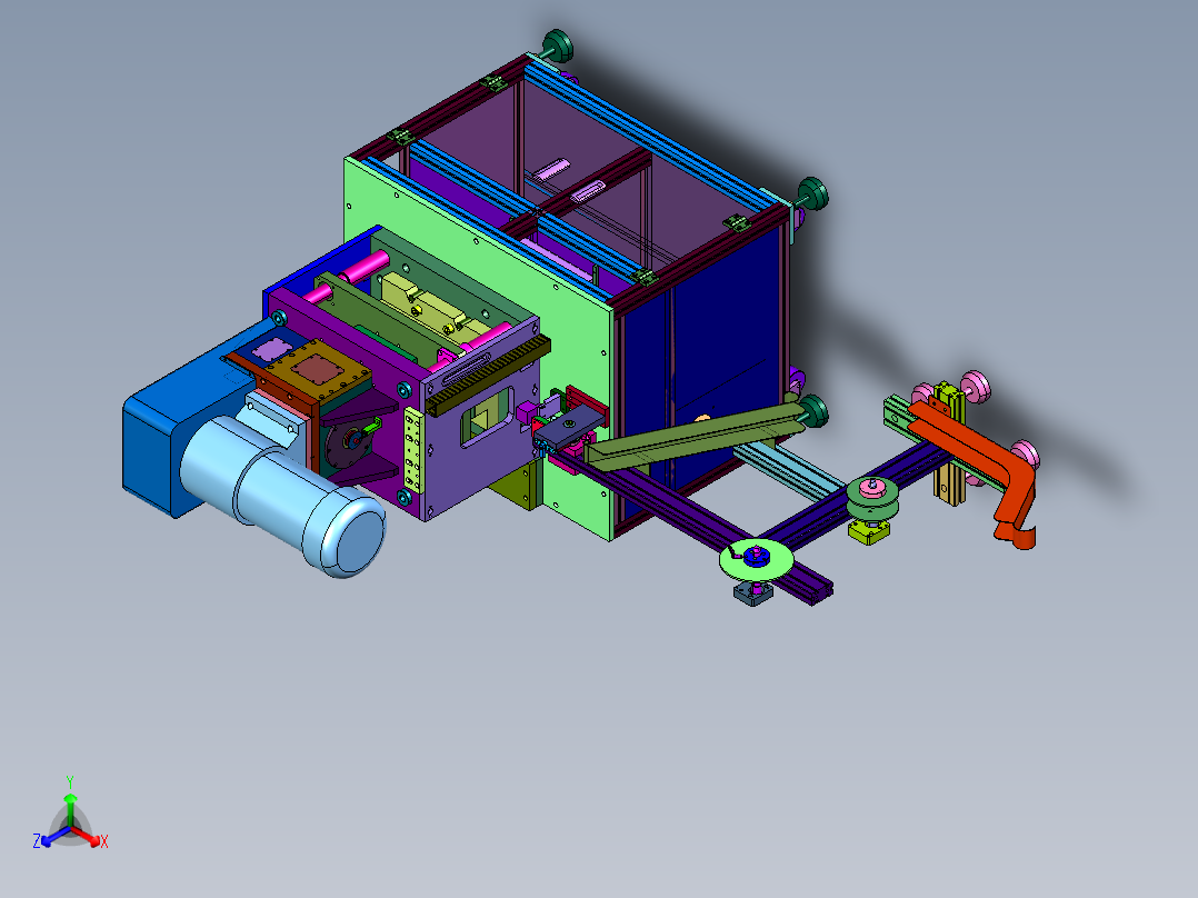 自动进料打磨条冲型机主视图