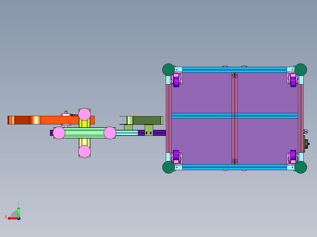 自动进料打磨条冲型机后视图