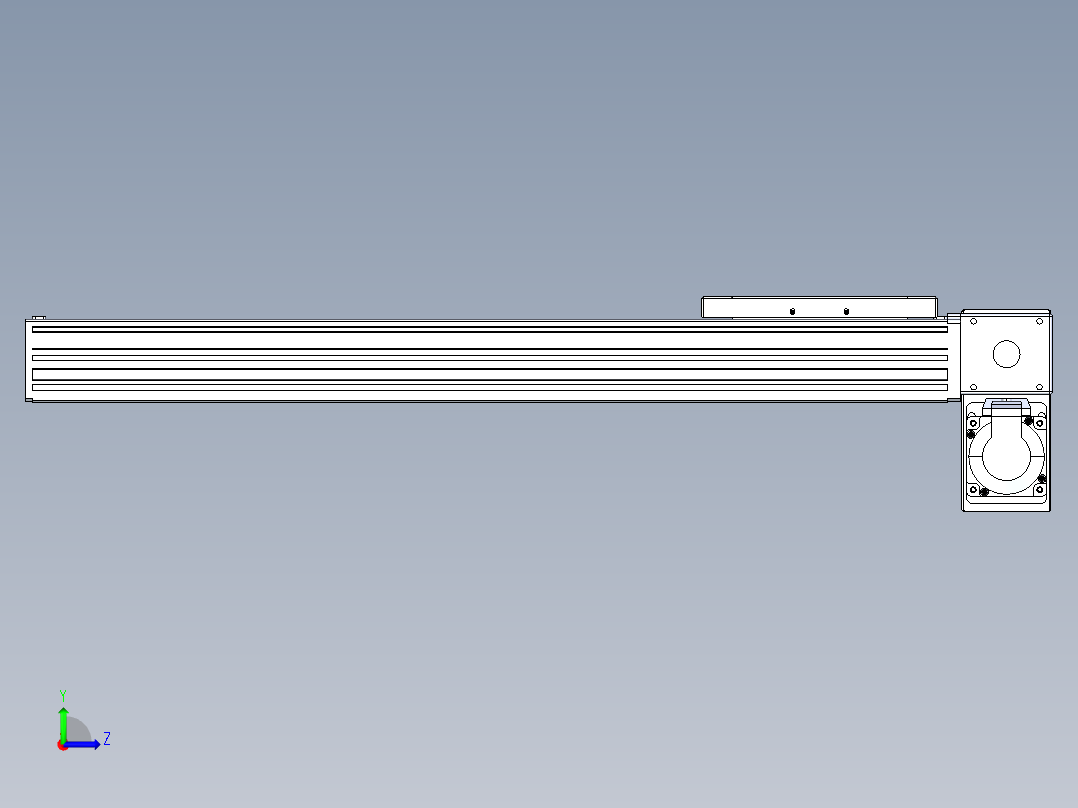 同步带全封闭直线模组TPA-HCB-120D-90-L450-RP-C-P40-N3左视图