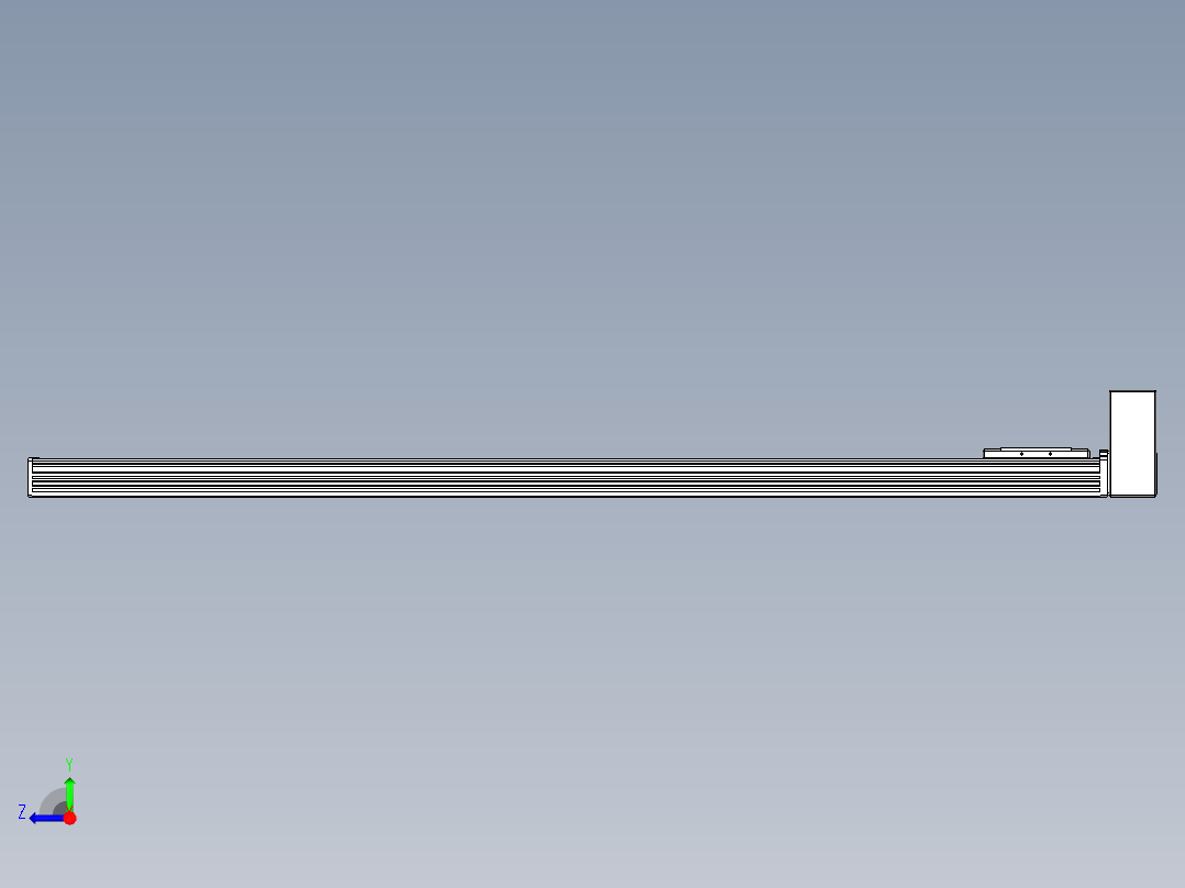 同步带全封闭直线模组TPA-HCB-110D-90-L1300-LU-Y-P40-N3右视图