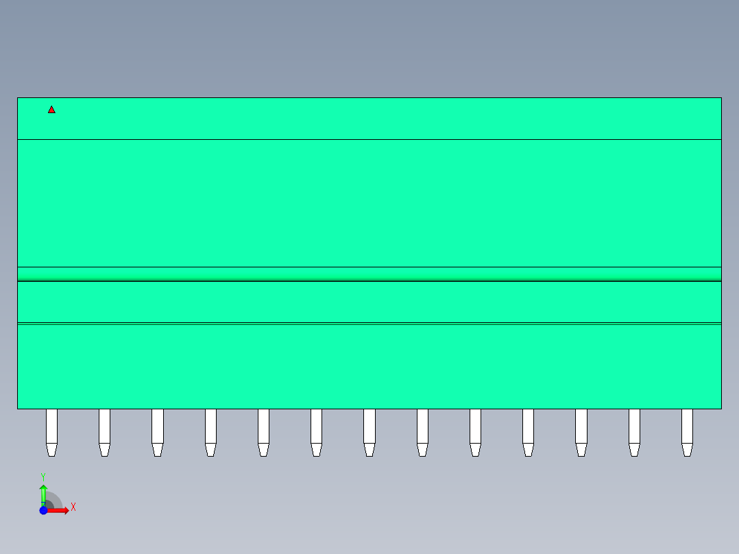 DEGSON 15EDG 系列 3.81mm 插拔式接线端子-15EDGVT-3.81-26P-14-00AH前视图