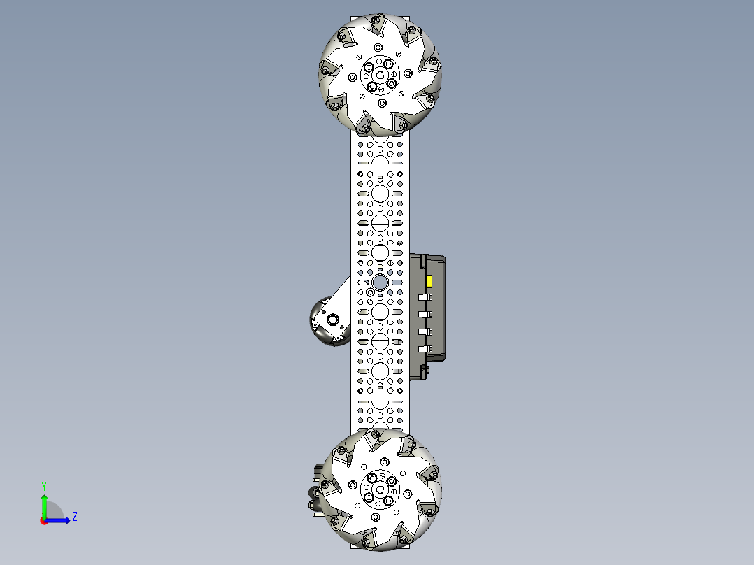 goBILDA Strafer麦克纳姆轮小车底盘模型左视图