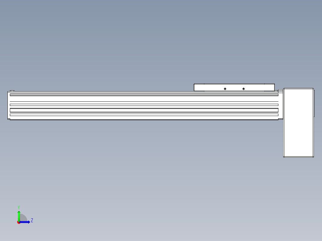 同步带全封闭直线模组TPA-HCB-120D-90-L350-LP-Y-P40-N3左视图