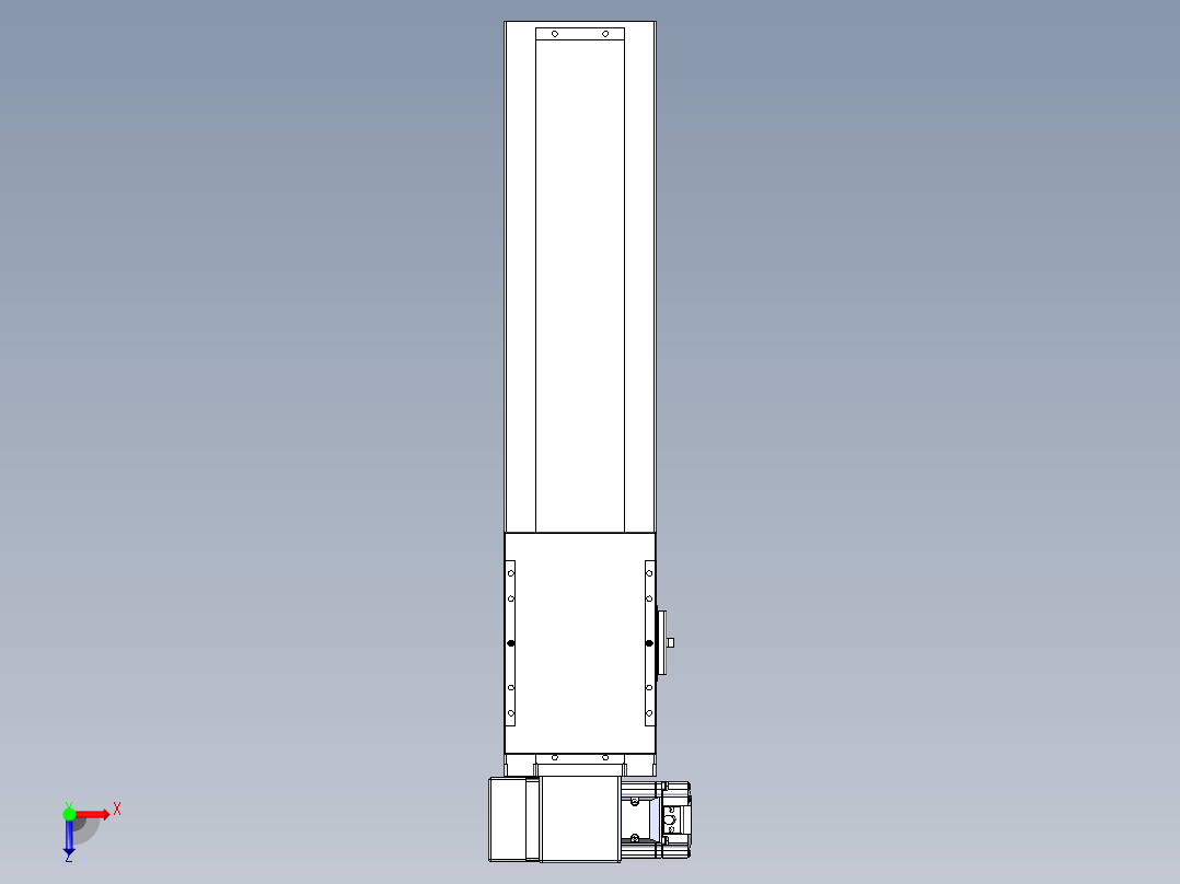 同步带全封闭直线模组TPA-HCB-120D-90-L350-LP-Y-P40-N3俯视图