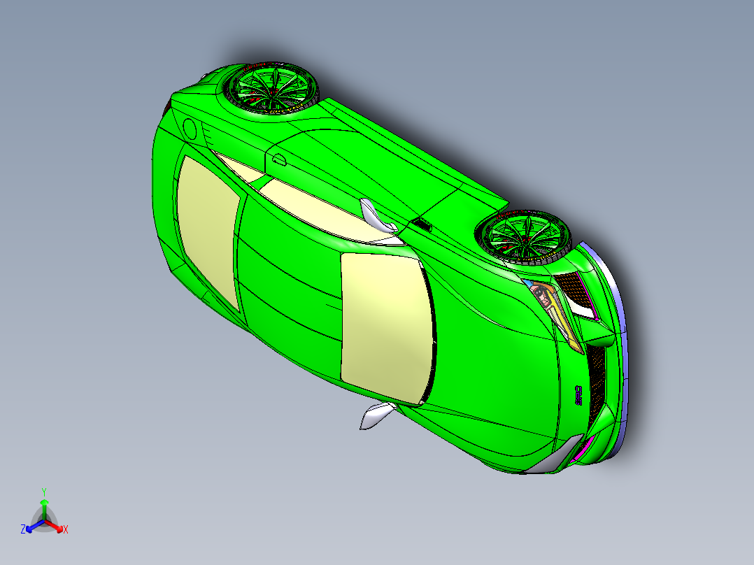 ZZ1超跑汽车主视图