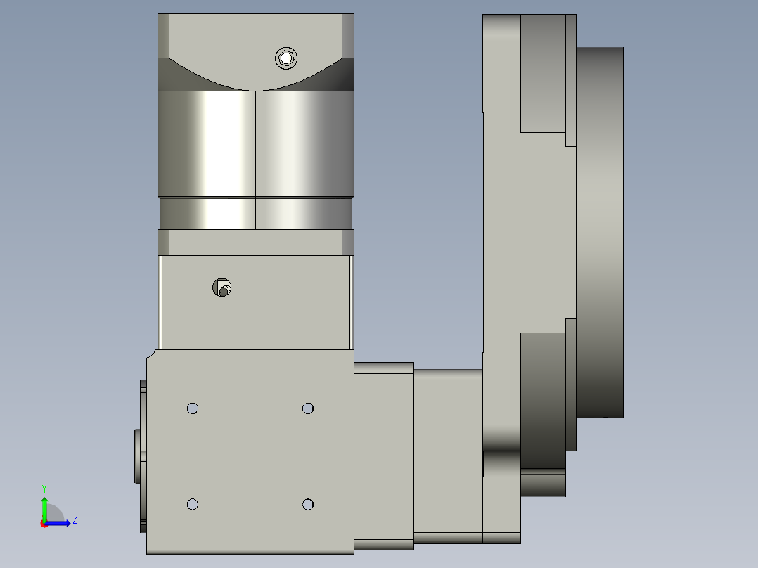 中空旋转平台KFN200-L3-LF-100-19-70-M5(1)左视图