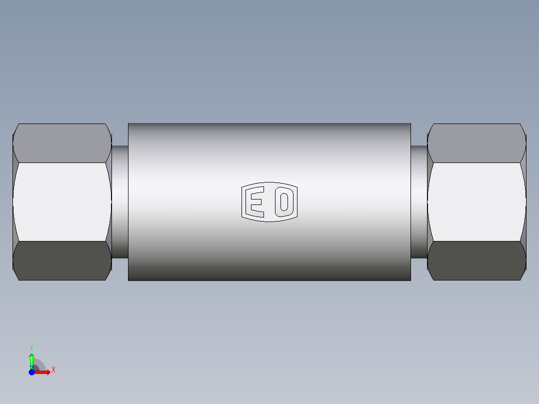 卡套式工业通用硬管接头EO_Weld_bulkhead_fitting_ESV12ZS前视图
