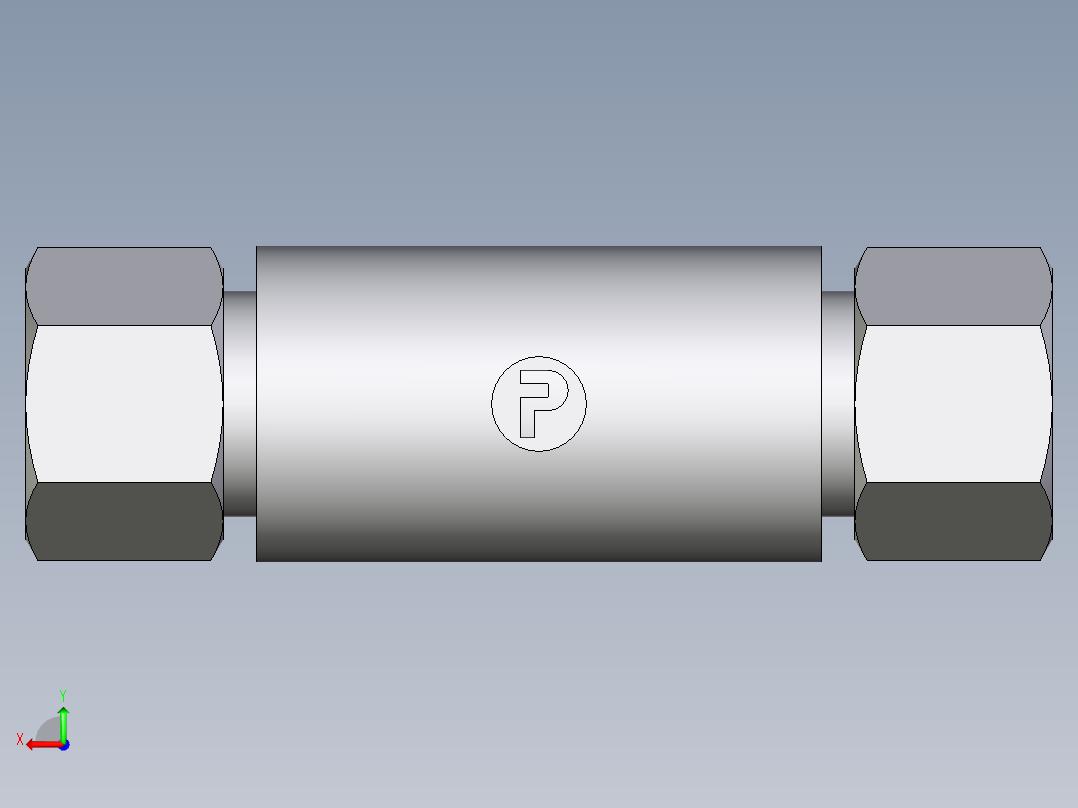 卡套式工业通用硬管接头EO_Weld_bulkhead_fitting_ESV12ZS后视图