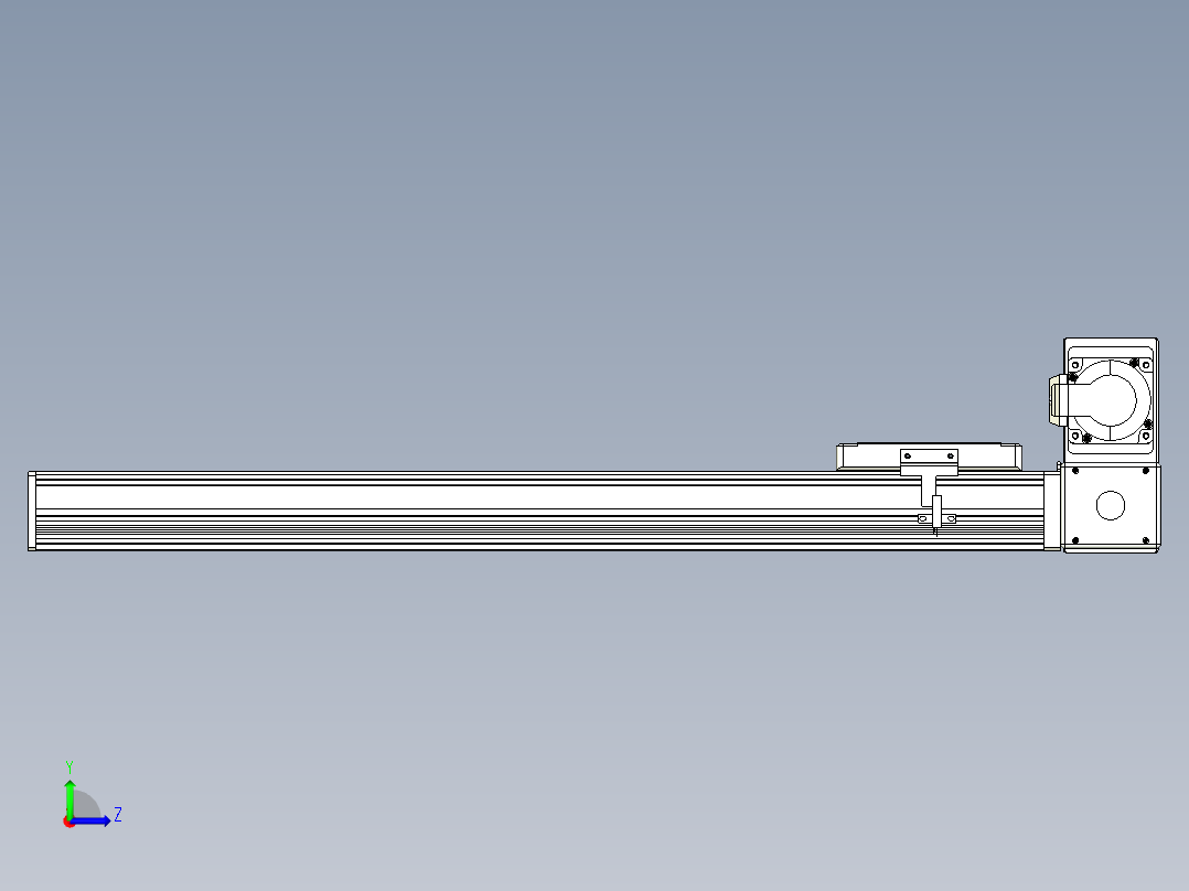 同步带全封闭直线模组TPA-HCB-105D-90-L500-RU-C-P20-N3左视图