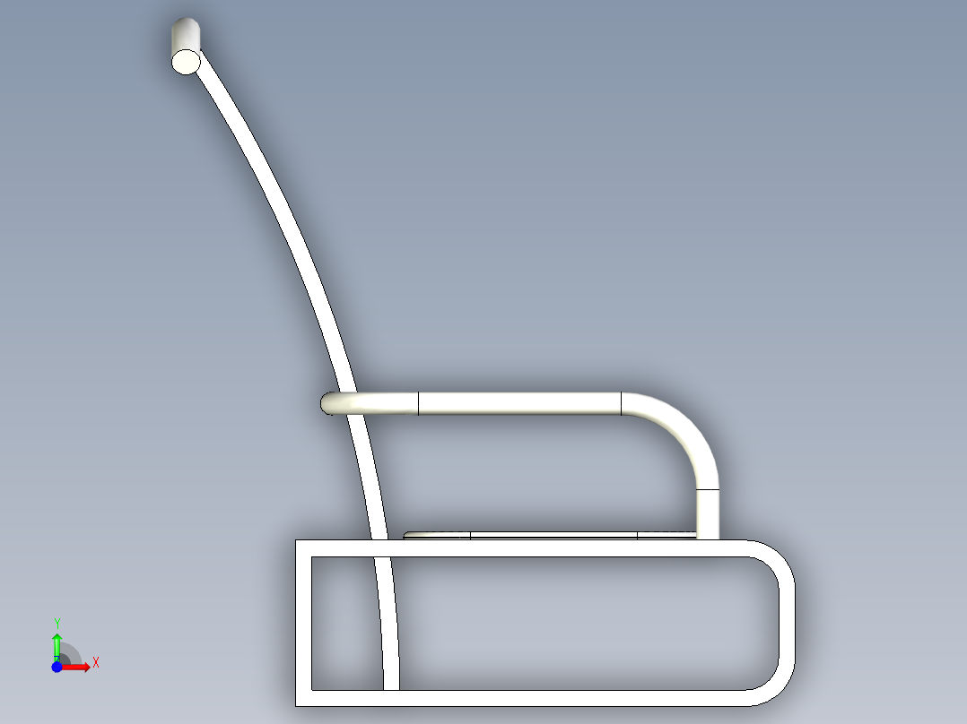 中式椅子（实木坐椅）前视图