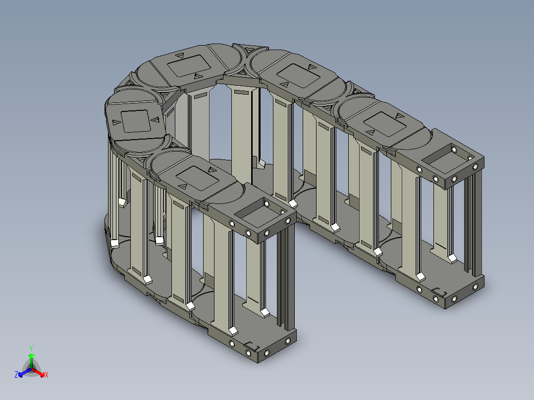 重型链条正等轴测图