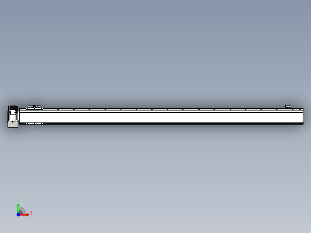 同步带滑台-半封闭B10H-L45-S1600-LU-P40-D3前视图