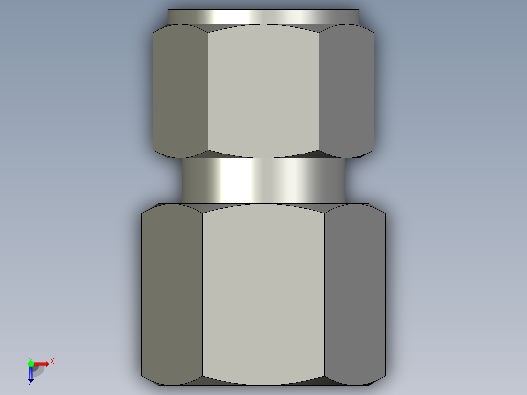 卡套式工业通用硬管接头12_gbu-s俯视图