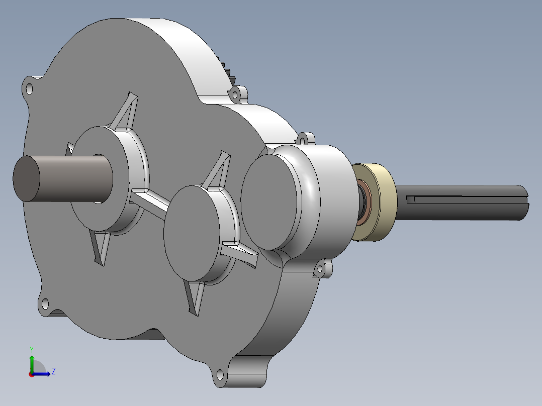 A0002837-二级减速变速箱左视图