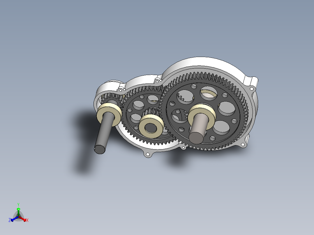 A0002837-二级减速变速箱正等轴测图