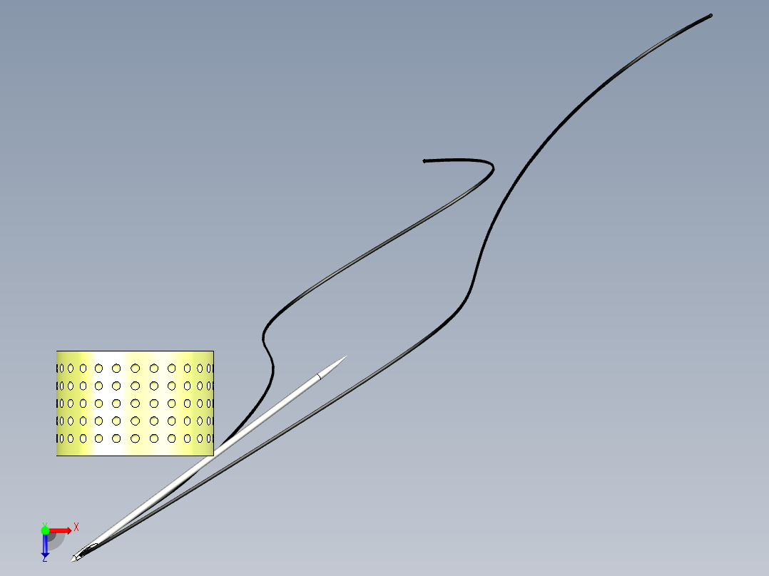 针线留恩模型俯视图