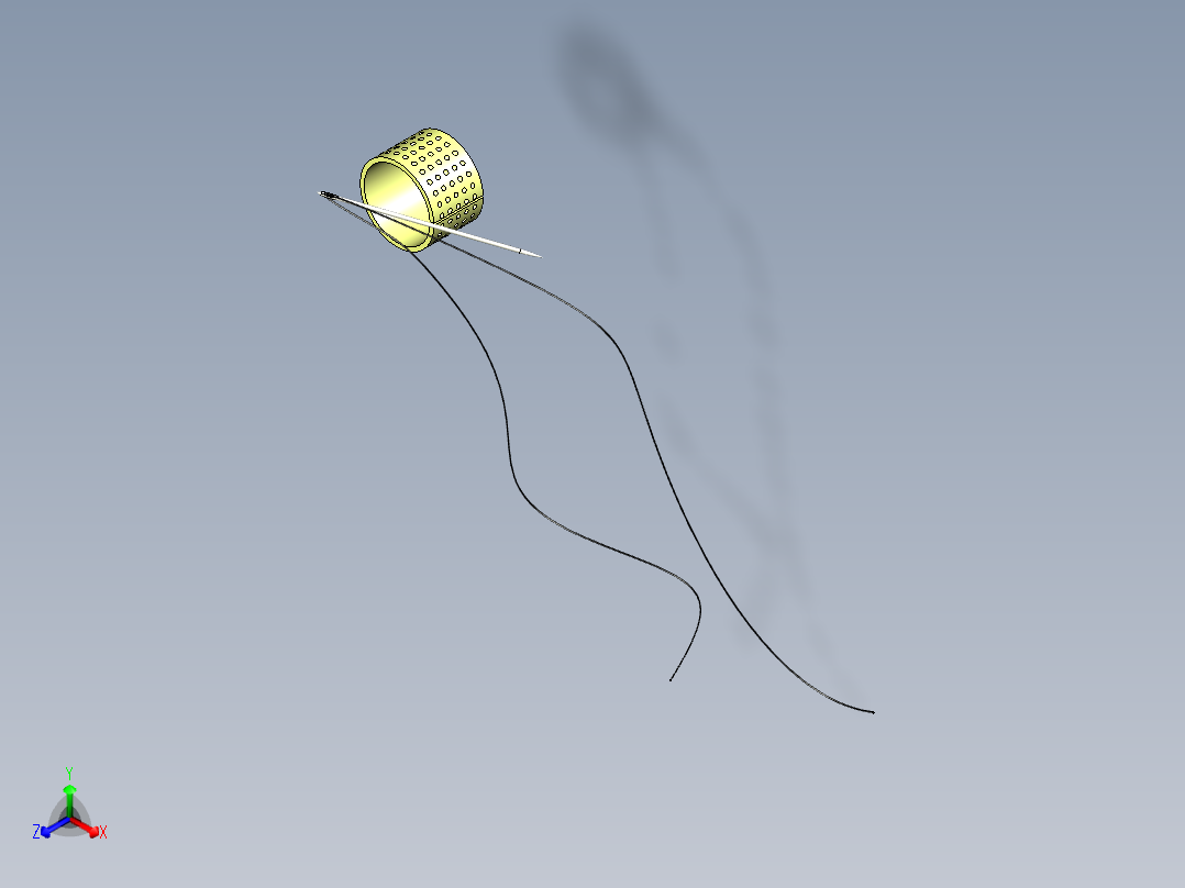 针线留恩模型正等轴测图