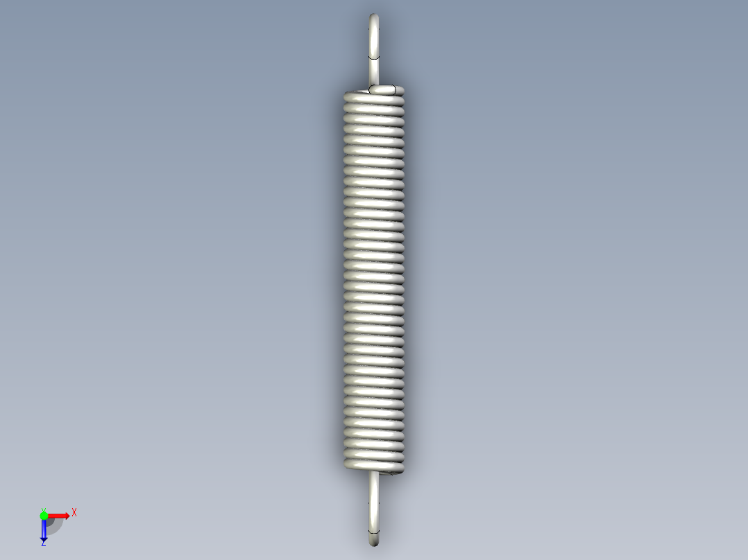 拉伸彈簧AWT.BWT-3D多系列多零件图纸模型俯视图