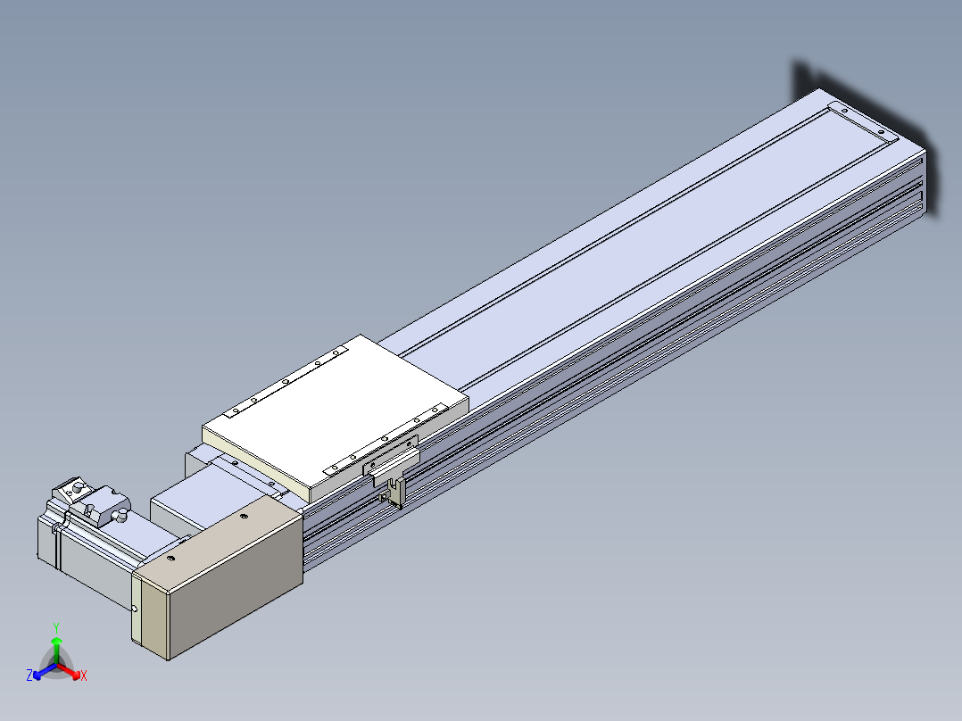 同步带全封闭直线模组TPA-HCB-120D-90-L450-MR-C-P40-N3正等轴测图