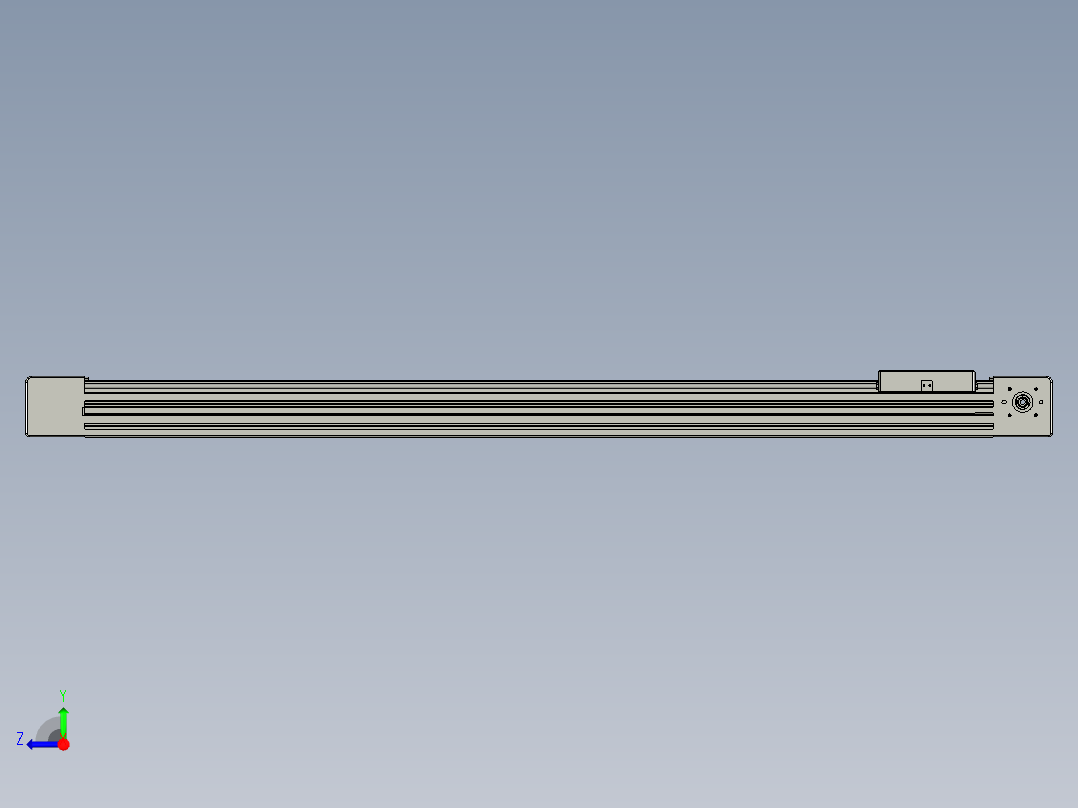 威洛博直线电机模组EB6-L140-S1050-光轴右视图