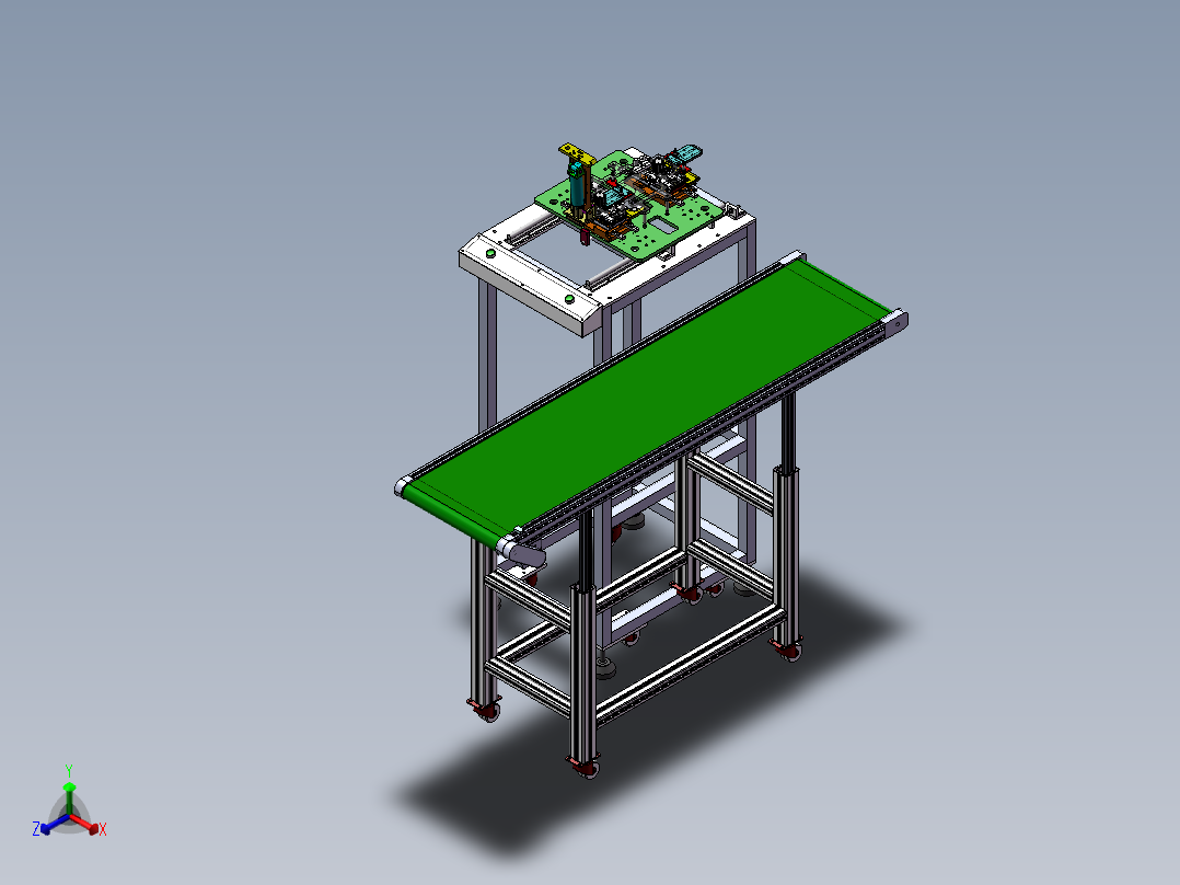 自动吸钢片机正等轴测图