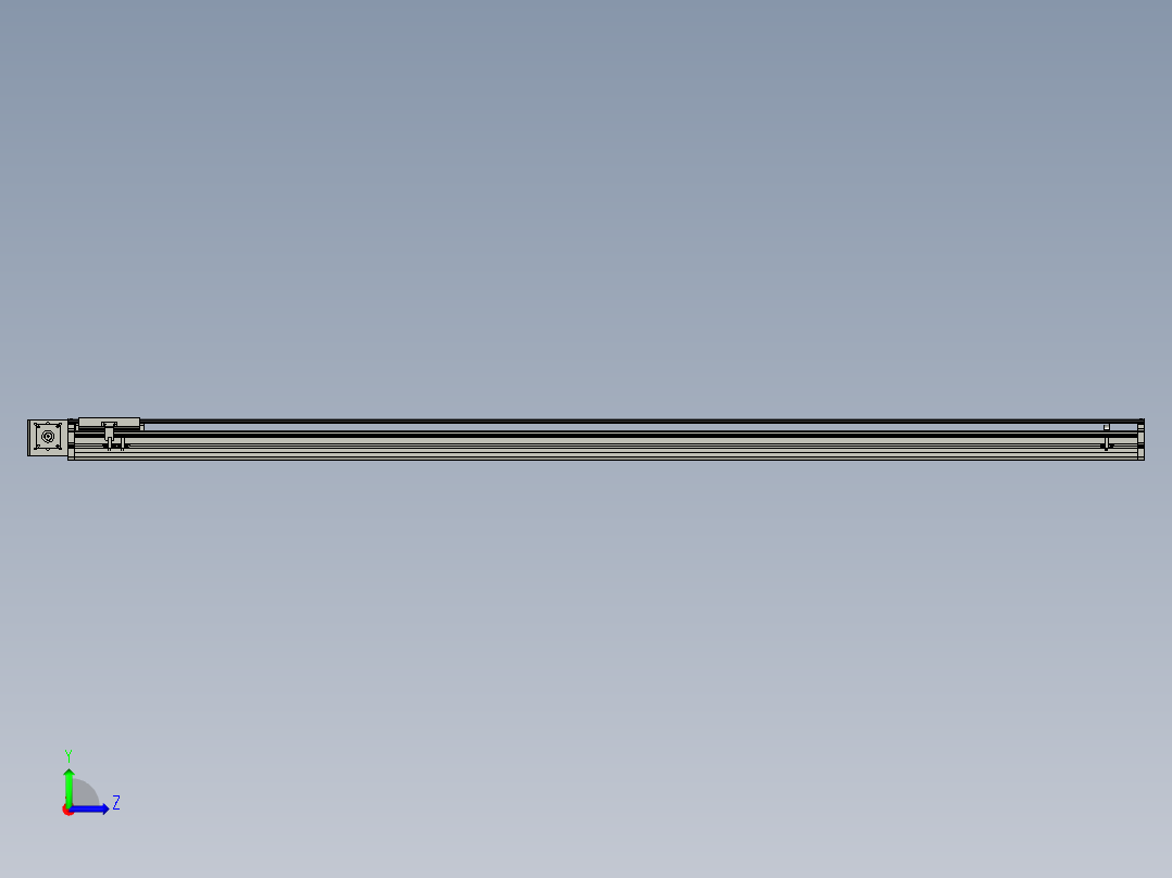 东锦同步带传动-直线滑台模组DH120B-L125-S1900-BL-P400W-C3左视图
