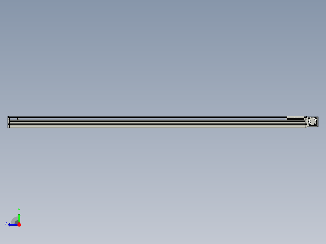 东锦同步带传动-直线滑台模组DH120B-L125-S1900-BL-P400W-C3右视图